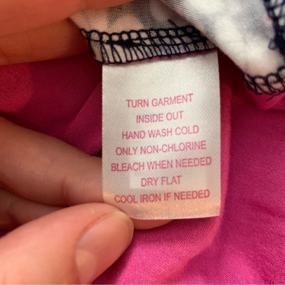 Design History Navy and Pink Daisy and Lace Short Sleeve T-shirt Size 5 - Picture 5 of 5